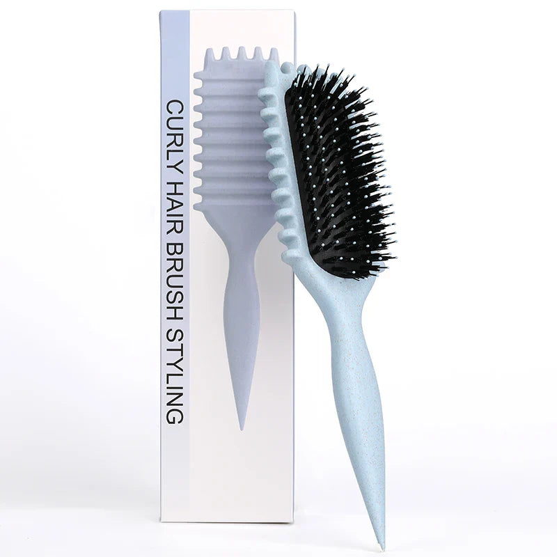 Salon Curly Hair Styling Brush – Detangling & Shaping Tool for Men’s and Women’s Curls