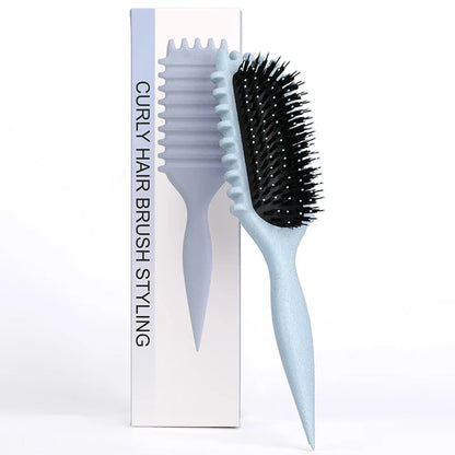 Salon Curly Hair Styling Brush – Detangling & Shaping Tool for Men’s and Women’s Curls