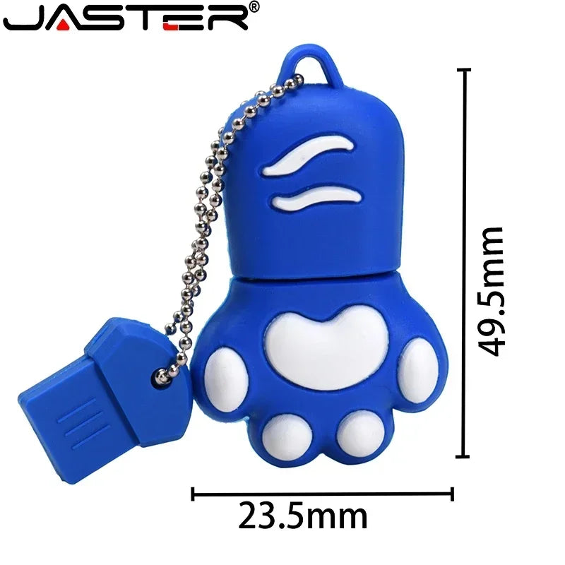 JASTER Cartoon USB Flash Drive – Cat Claw Design, 4GB/8GB/16GB/32GB/64GB USB 2.0 Pendrive