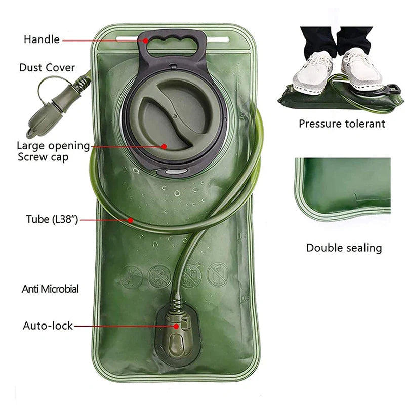 2L Large Capacity Hydration Backpack Water Bladder - EVA Reservoir for Running and Cycling - Water Storage Bag for Hydration