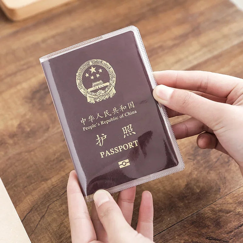 Passport Protective Cover - Transparent Frosted Waterproof PVC Document Case, 1–3 Pack