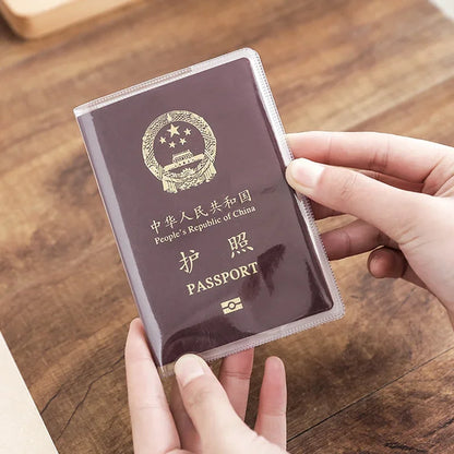 Passport Protective Cover - Transparent Frosted Waterproof PVC Document Case, 1–3 Pack