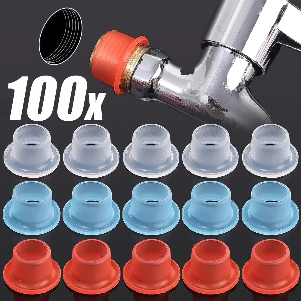 100/10PC Leak-Proof Faucet Sealing Gaskets – Rubber & Silicone Washers for Plumbing Hose Leak Prevention