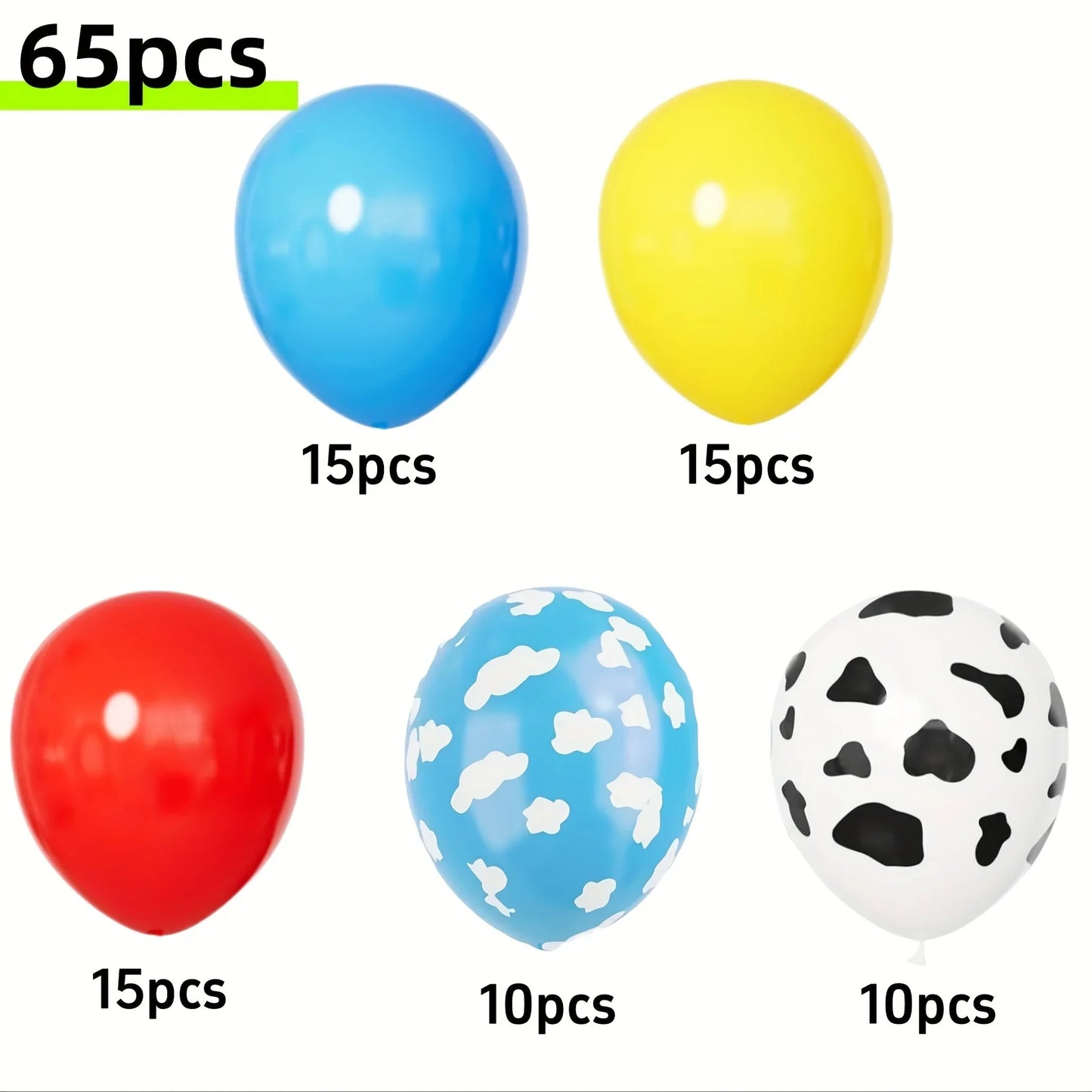 Cow Print Toy Balloons - Colorful Birthday, Baby Shower & Football Party Decorations