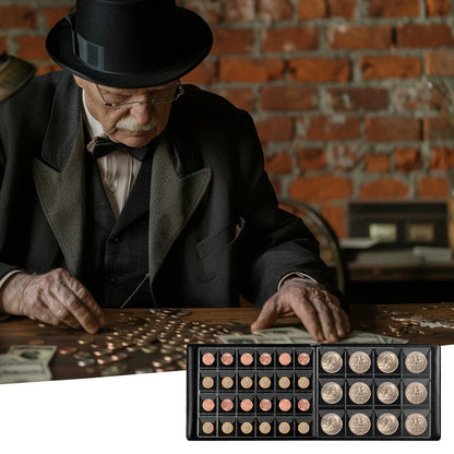 Coin Collection Holder Book for Collectors - 300 Pockets Organizer, Storage Box Case Album for 20/25/27mm Coins