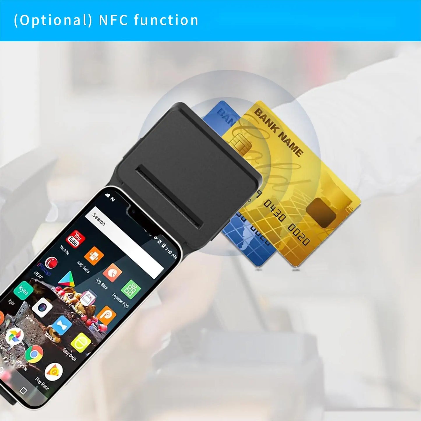 58mm Thermal Printer & 2D Bluetooth Scanner - 2-in-1 Mobile Back Clip with 7.4V 3000mAh Battery