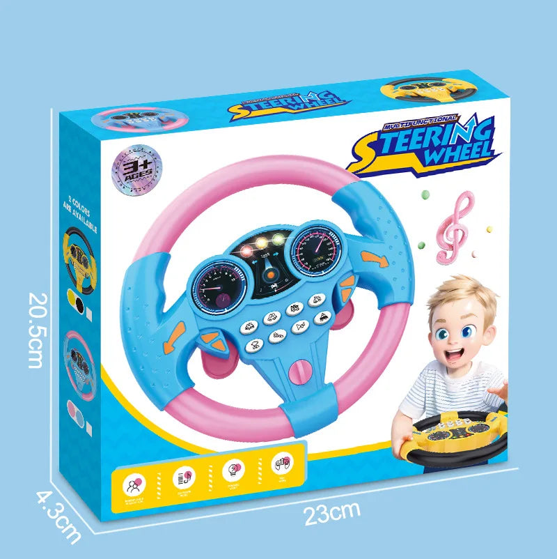Infant Simulation Steering Wheel Toy – Early Education Copilot Vocal Toy for Kids & Strollers