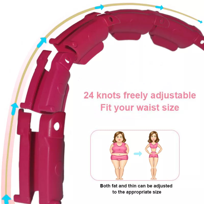 Adjustable Sport Hoops - 32/20/24/28 Inch Detachable Massage Hoops for Thin Waist Exercise, Weight Loss, and Home Gym Training