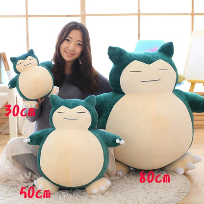 30/50cm Pokémon Snorlax Plush Toy — Soft Anime Stuffed Doll, Cartoon Monster Elf, Birthday Gift for Girls
