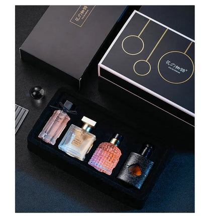 Original Women's Perfume Gift Set - 105ml Eau De Parfum, Four-Piece Set with Fresh, Lasting Plant Floral Scent