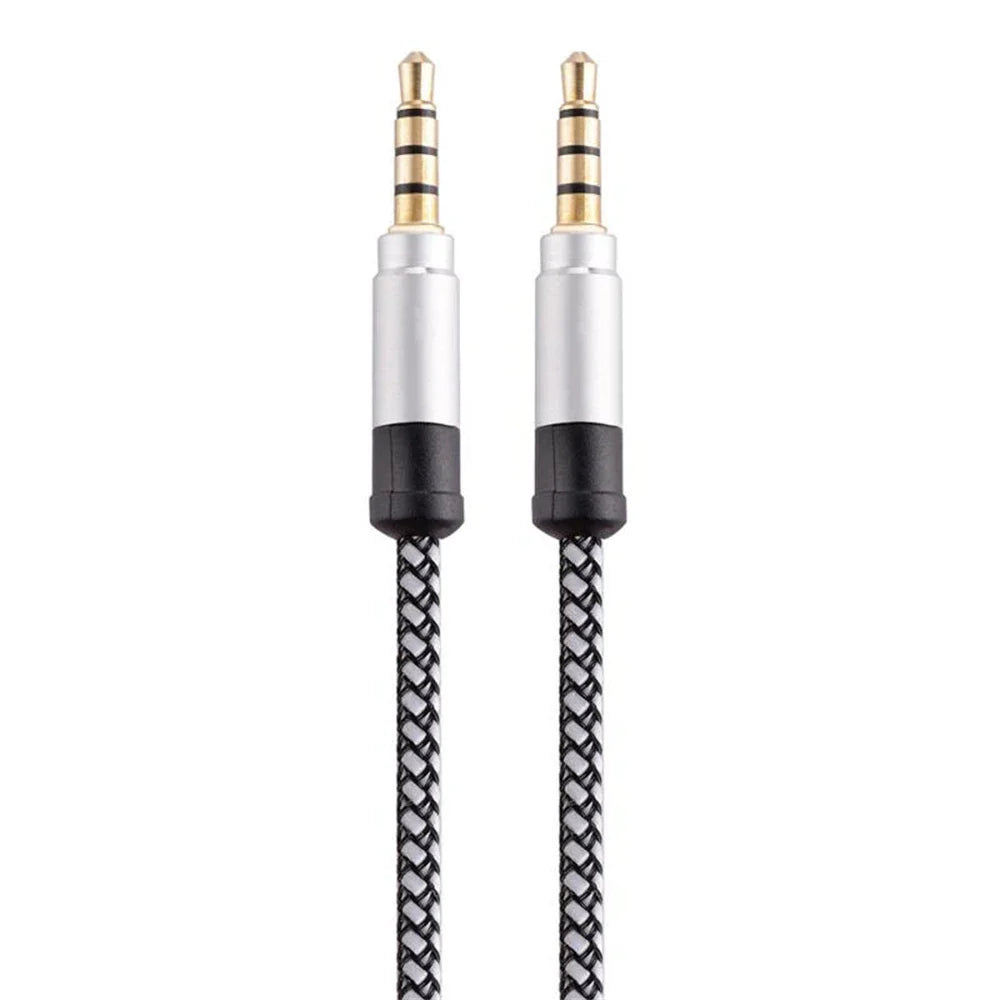 NNBILI 1.5M 3.5mm Audio Cable - Nylon Braid AUX Cable for Phone, MP3, Car Headset & Speaker Extension