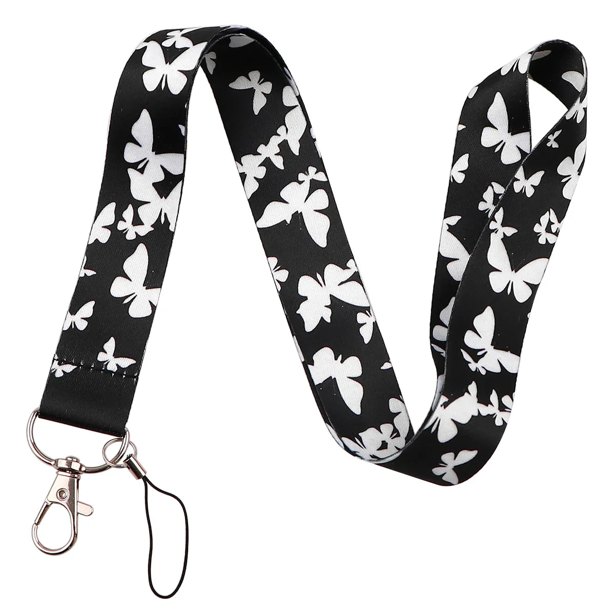 Cartoon Butterfly Lanyard for Keys – Neck Strap ID Badge Holder, Phone USB Keychain Accessories
