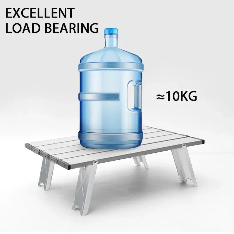 WESTTUNE Mini Camping Table | Ultralight Portable Aluminum Alloy Outdoor Table | Roll-Up Folding Table for Backpacking Picnic BBQ