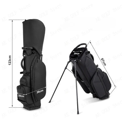 PLAYEAGLE Golf Stand Bag — Lightweight PU Leather Golf Bag with Stand, Multifunctional Golf Rack Bag for Men