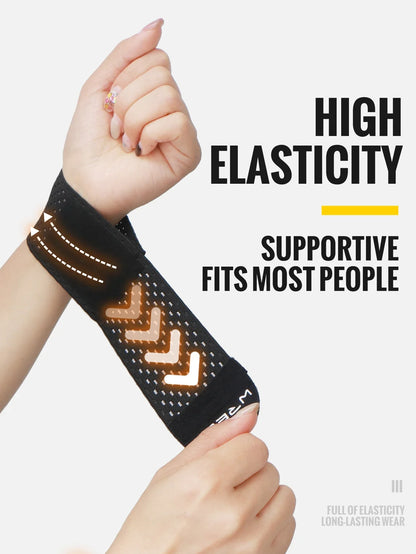 WRELS Adjustable Sports Wristband — Elastic Compression Wrist Wraps for Basketball, Weight Training, and Support