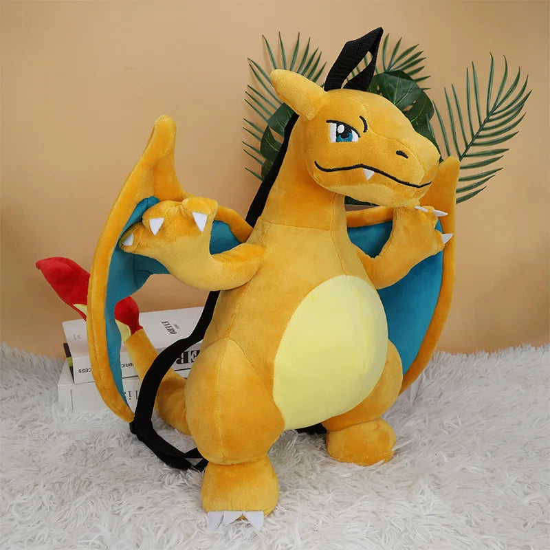 Charizard Plush Backpack — High-Quality Anime Stuffed Schoolbag for Kids, Cosplay & Christmas Gift