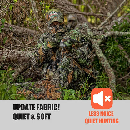 Men’s Silent Soft Shell Tactical Jacket | Waterproof, Warm Fleece Camouflage Hunting & Outdoor Hooded Coat