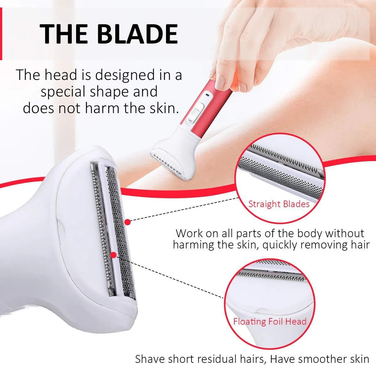 Electric Female Shaver – All-in-One Intimate Care for Armpit & Pubic Hair Trimming and Shaving