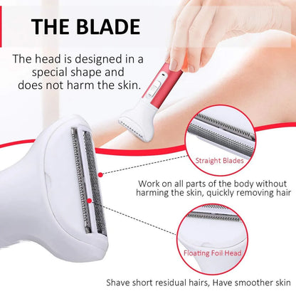 Electric Female Shaver – All-in-One Intimate Care for Armpit & Pubic Hair Trimming and Shaving