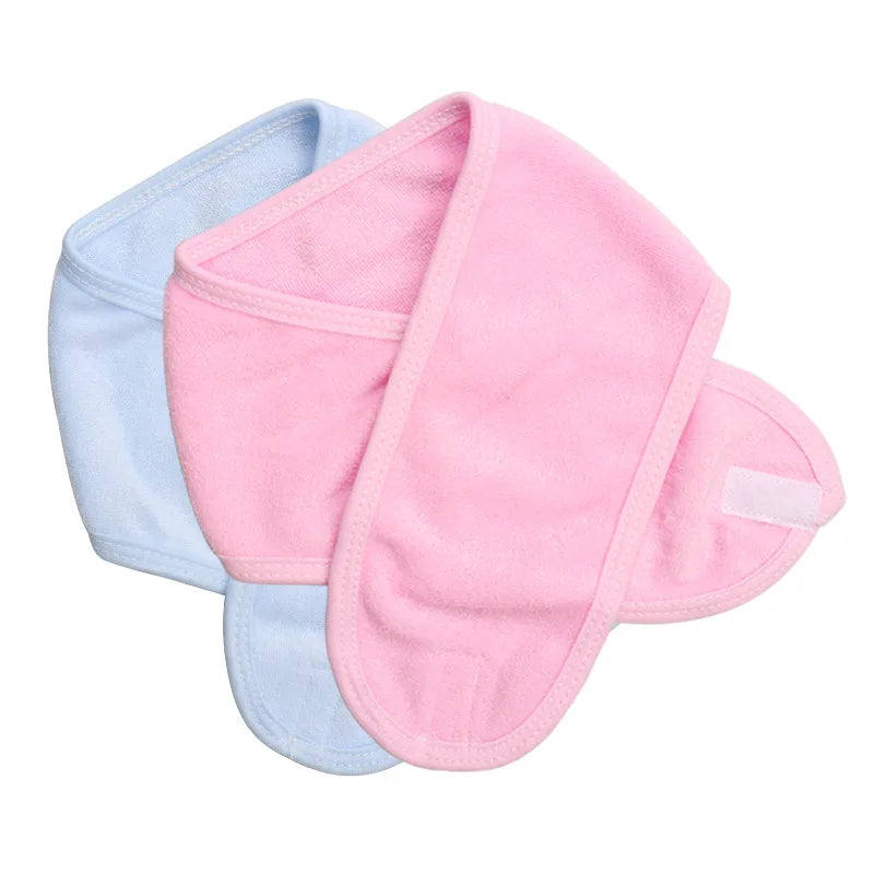 1pc Adjustable Makeup Hairband – Terry Cloth Spa Facial Headband with Magic Tape, Stretchy Eyelash Extension & Skincare Head Wrap