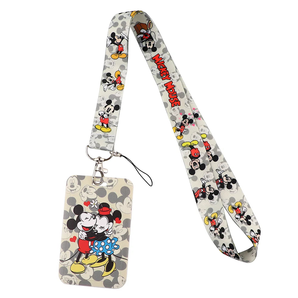 Cartoon Stitch Credential Holder Lanyard – Cute Neck Strap for Keychain, Pass & Credit Card Holder Accessories