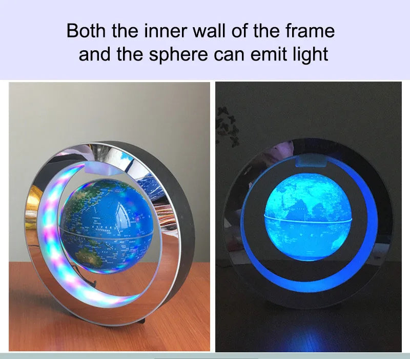Magnetic Levitation Globe – 4" & 6" Desk Decoration for Office & Living Room, Perfect for Birthday & New Year Gifts