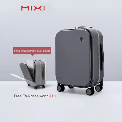 Mixi Aluminum Frame Carry-On Suitcase — Patent Design Rolling Luggage for Cabin, 18/20/24 Inch M9260