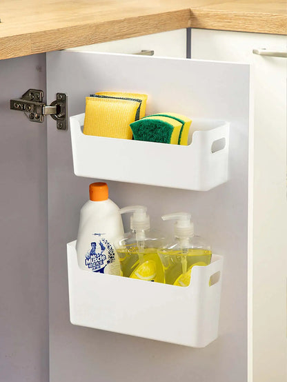 Multifunctional WORTHBUY Wall-Mounted Kitchen Storage Rack: No-Punch Hanging Sink Organizer for Sponges and Utensils