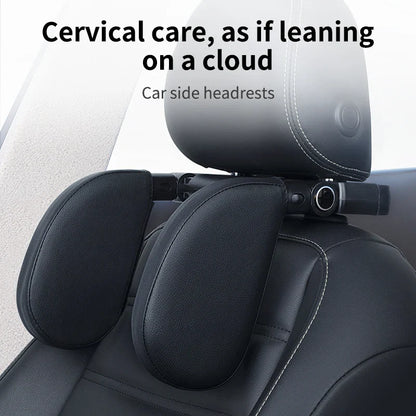 Fifth-Generation Upgraded Multi-Functional Side Pillow - Built-In Storage Hook and Aromatherapy Box for Car Travel