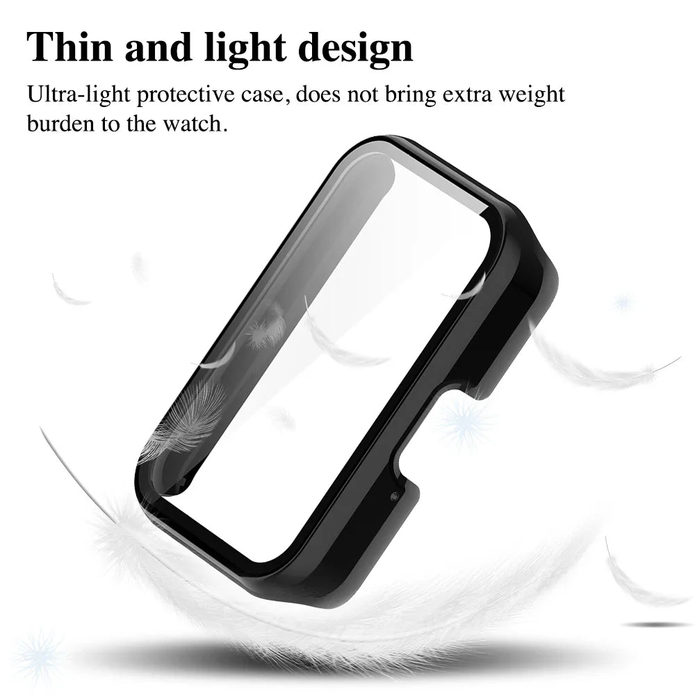 Glass+Case for SGlass+Case for Samsung Galaxy Fit 3 – Tempered Glass Screen Protector & Hard PC Bumper Cover Accessory Setamsung Galaxy Fit 3 Tempered Glass Screen Protector & Hard PC Protective Bumper for Galaxy Fit3 Accessories