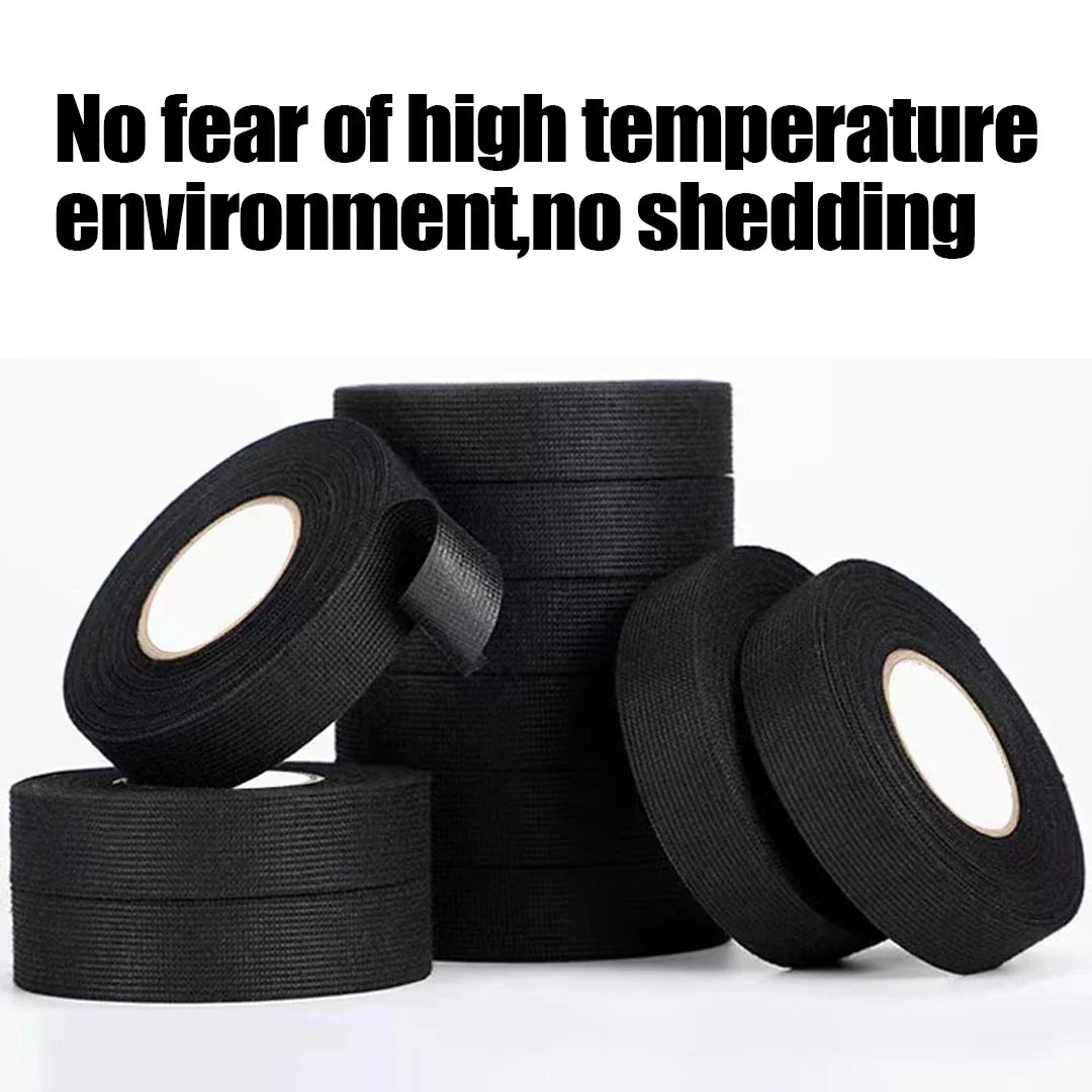 5Pcs Electrical Tape – Heat Resistant, Waterproof Harness Tape, Adhesive Cloth Insulating Automotive Fabric Tape