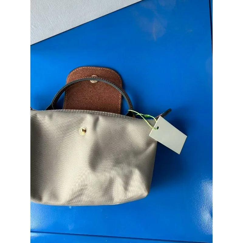 Y2K Nylon Handbag | Non-Punching Makeup Bag with Felt Lining, Portable Travel & Wallet Storage Bag