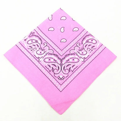 Unisex Cotton Bandana – Paisley Cowboy & Biker Headband, Wrist Wrap & Hair Scarf for Men & Women