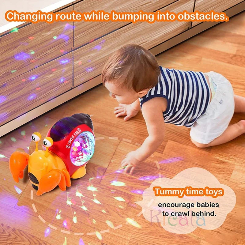 Crawling Crab Baby Toy – Interactive Musical Light-Up Toy for Toddlers, Dancing & Moving Play, Ages 0-12 Months