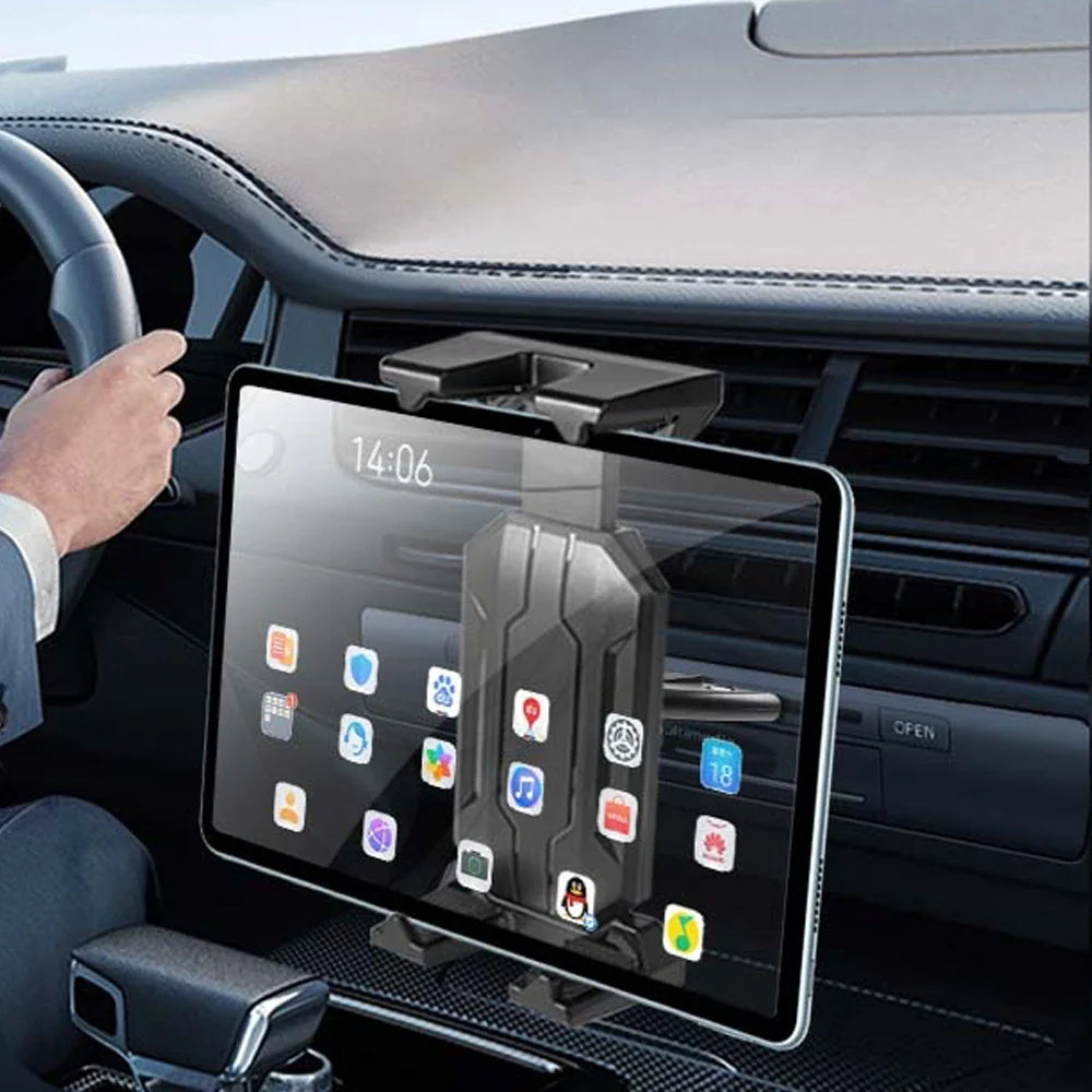 Universal Car CD Slot Mount — Tablet & Phone Holder for 4–14” iPad, Xiaomi, GPS