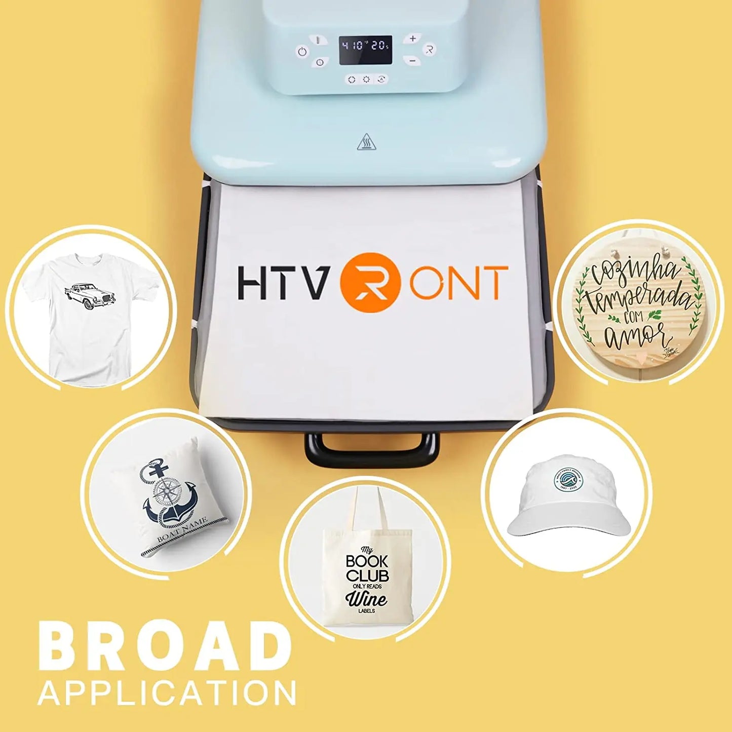 HTVRONT 15x15" Auto Heat Press Machine – 1500W with Automatic Pressure for DIY Iron-On HTV Vinyl & Sublimation on T-Shirts, Bags, Fabrics
