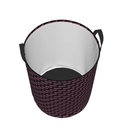 Custom Barbie Logo Laundry Basket – Collapsible Large Capacity Clothes Storage Bin, Disney Baby Hamper