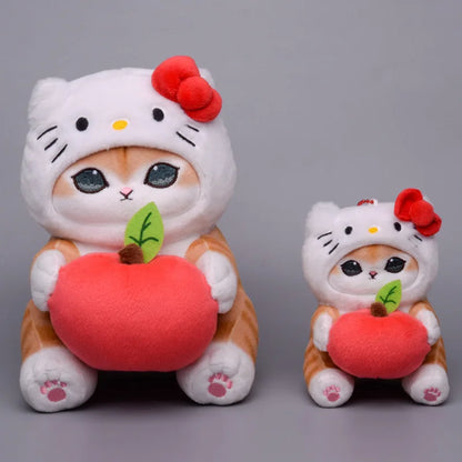 12/20cm Kawaii Shark Cat Plush Toy — Sanrio Co-Branded Ugly Fish Kuromi, Melody & Cinnamoroll Keychain Gift for Kids