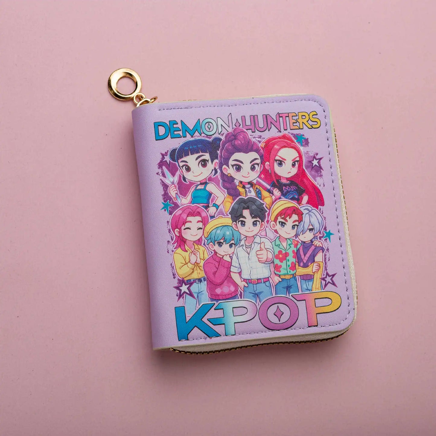 KPop Demon Hunters PU Women’s Wallet — Cartoon Coin & Card Holder, Portable Cute Rumi, Mira, Zoey Fan Gift Toy for Christmas
