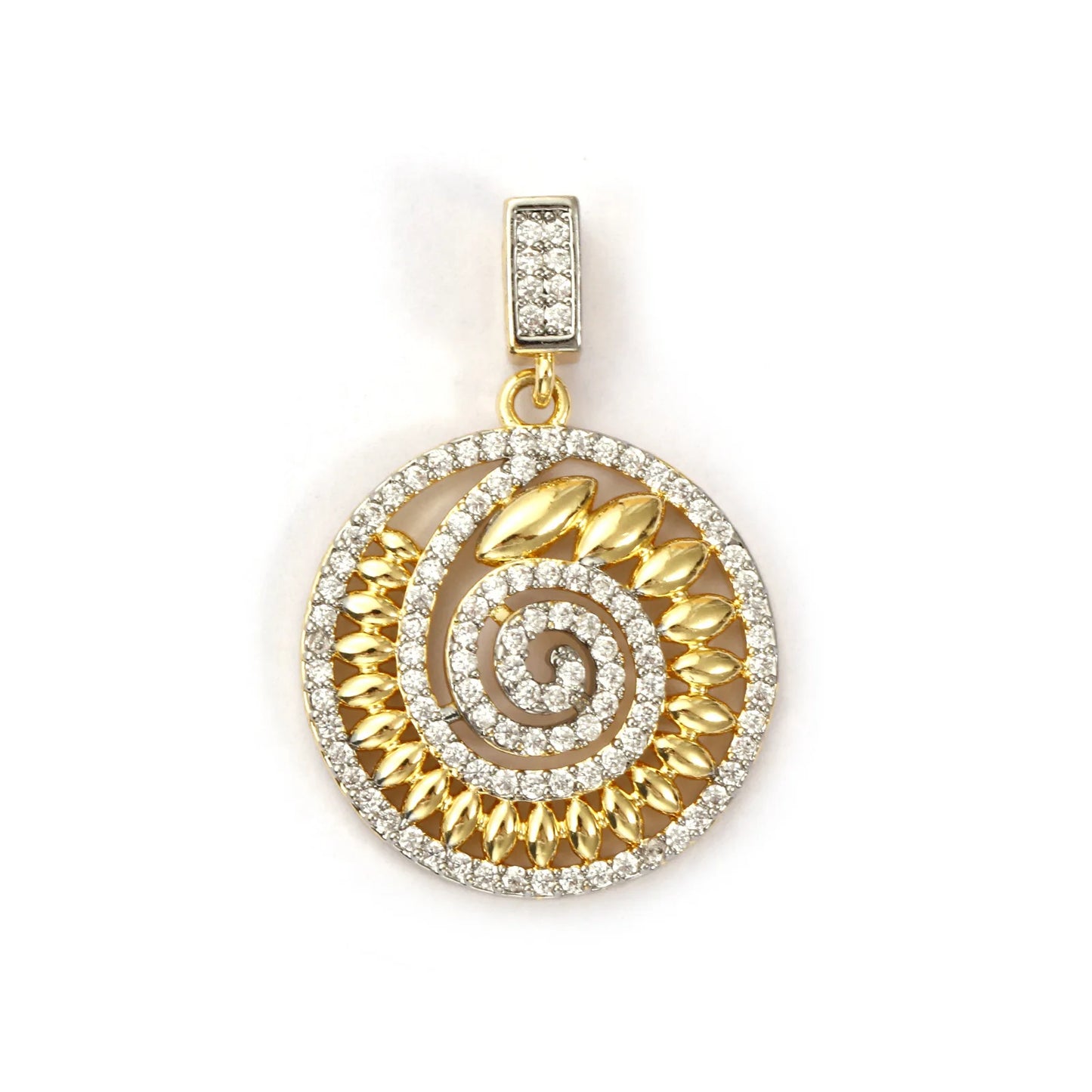 18K Gold Plated Sunflower Star Pendant – Brass Micro Pave Cubic Zirconia DIY Necklace Jewelry Making Charm