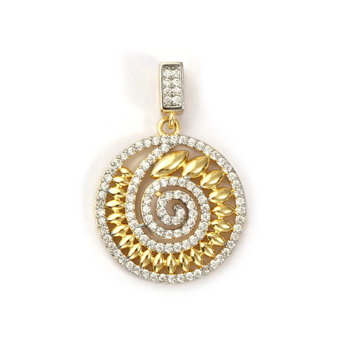 18K Gold Plated Sunflower Star Pendant – Brass Micro Pave Cubic Zirconia DIY Necklace Jewelry Making Charm