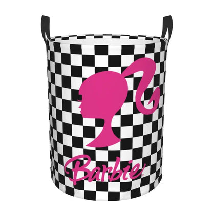 Custom Barbie Logo Laundry Basket – Collapsible Large Capacity Clothes Storage Bin, Disney Baby Hamper