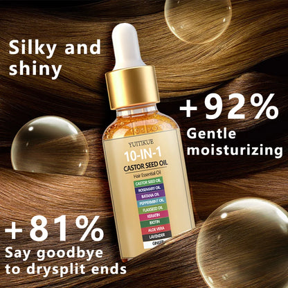 Castor Seed Hair Oil - 10-in-1 Batana, Rosemary & Biotin Nourishing Hair & Scalp Treatment
