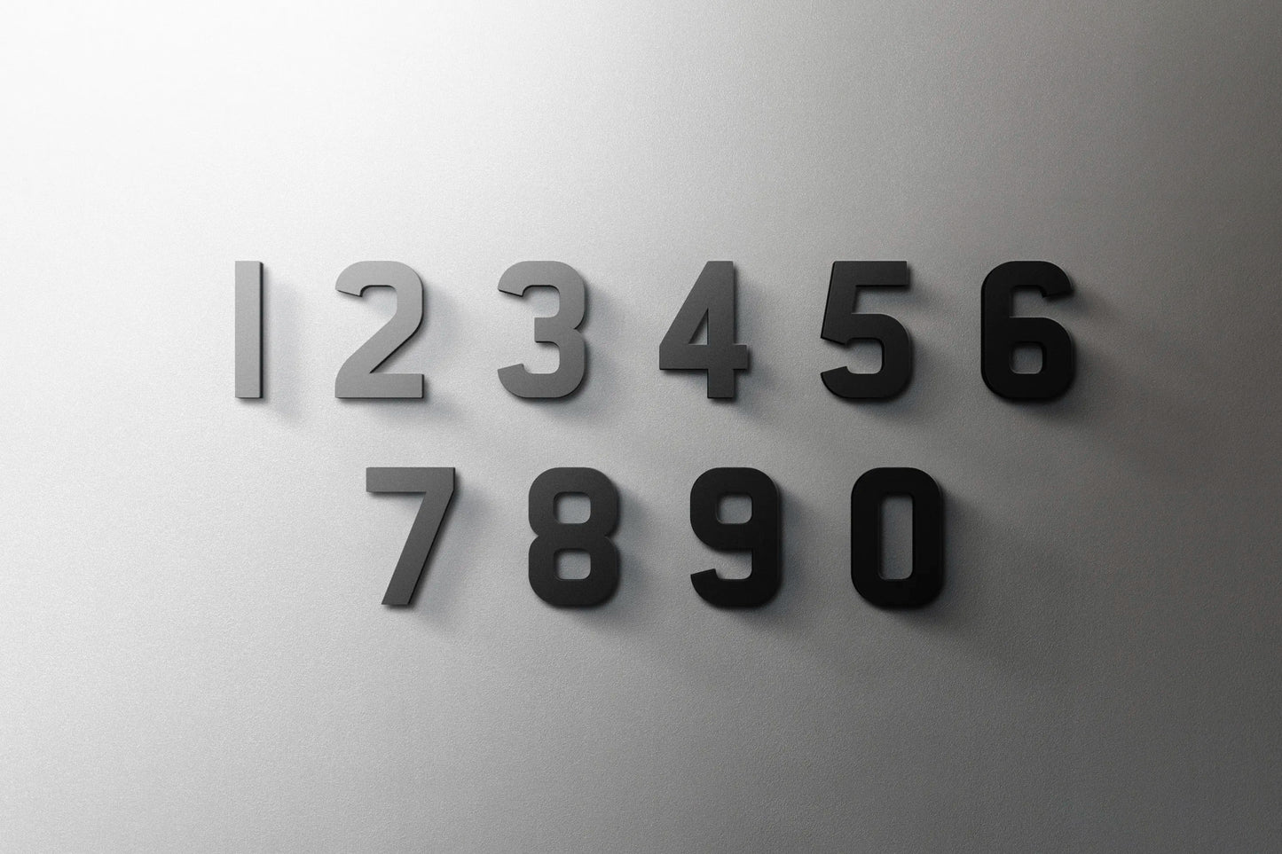 3D Mirror Acrylic Alphabet Wall Stickers – Black English Letters & Numbers for Personalized Door & Room Decor