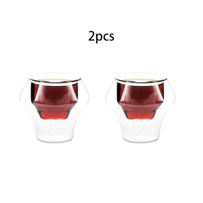 MHW-3BOMBER Double Wall Glass Espresso Cups – Anti-Scald Reusable Tea & Coffee Mugs for Home or Barista Use