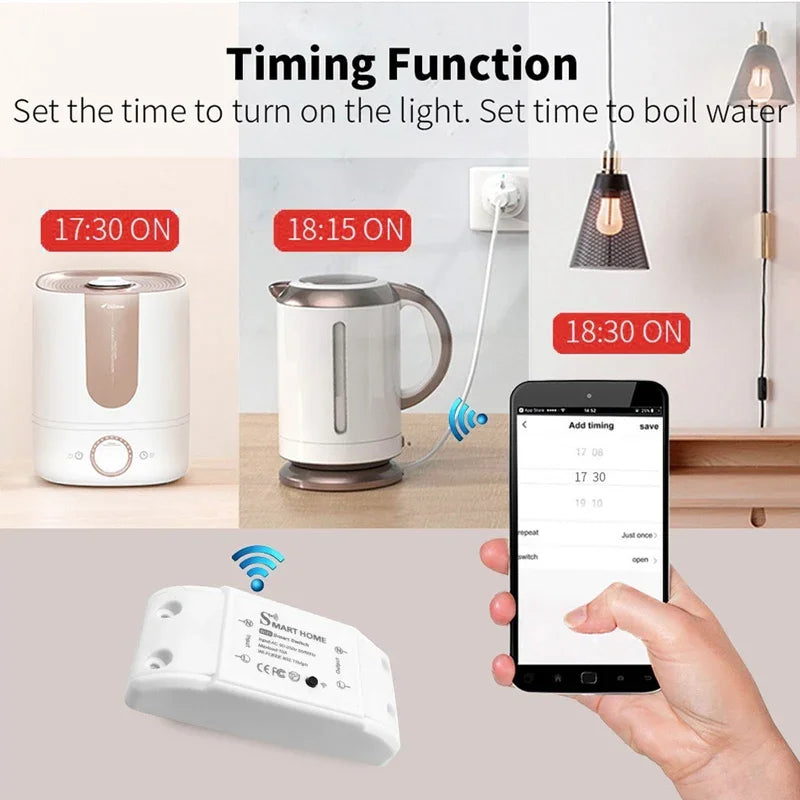 Tuya WiFi Smart Switch – Wireless APP Controller with Timer, Smart Life Compatible Universal Breaker, Bluetooth Enabled Home Automation Switch