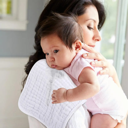 6PCS Baby Burping Cloths – 20"x10" Extra Soft 100% Cotton Muslin Washcloths, Absorbent Newborn Burp Cloths