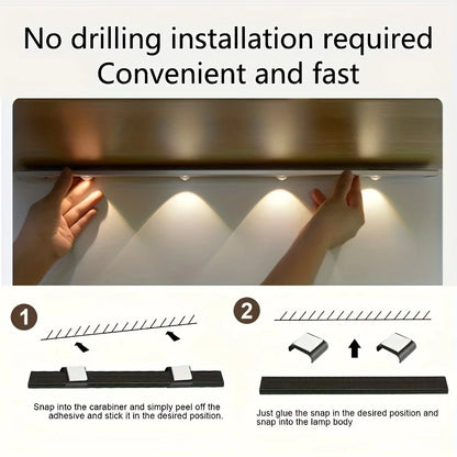 Wireless LED Motion Sensor Night Light – Ultra-Thin USB Lamp for Kitchen, Cabinet, Wardrobe & Bedroom Indoor Lighting