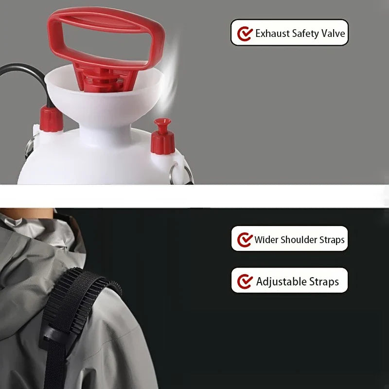 4/8L Portable Shower for Camping - Outdoor Shower with 3m Hose, Multi-Function Sprayer for Traveling, Hiking, Car Wash, and Irrigation