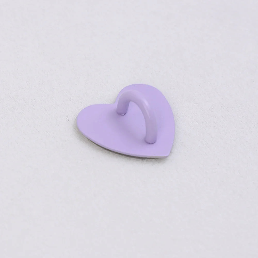 Kawaii Metal Heart Phone Charm — Adhesive Holder, Finger Ring Stand, Case Hook & Buckle Accessory with String